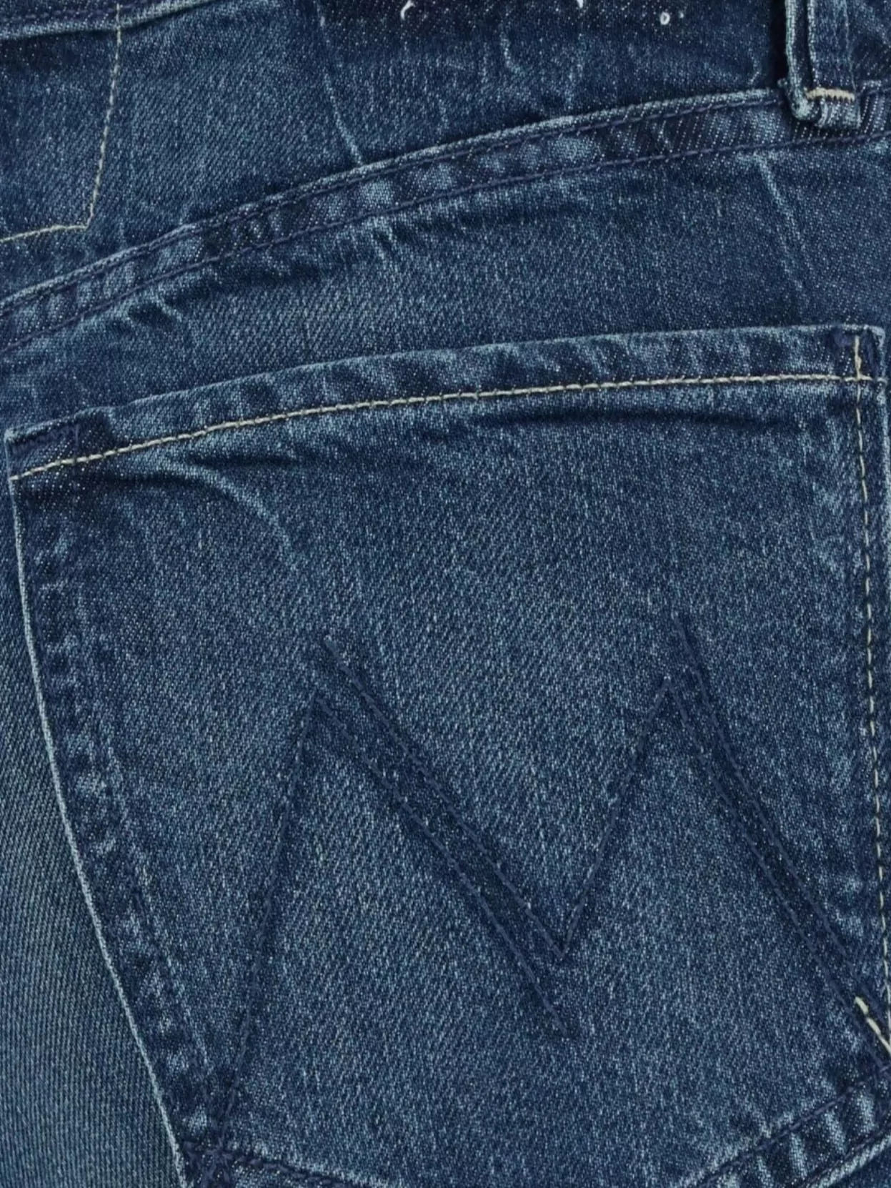 Mother Zip Heel Denim Trousers