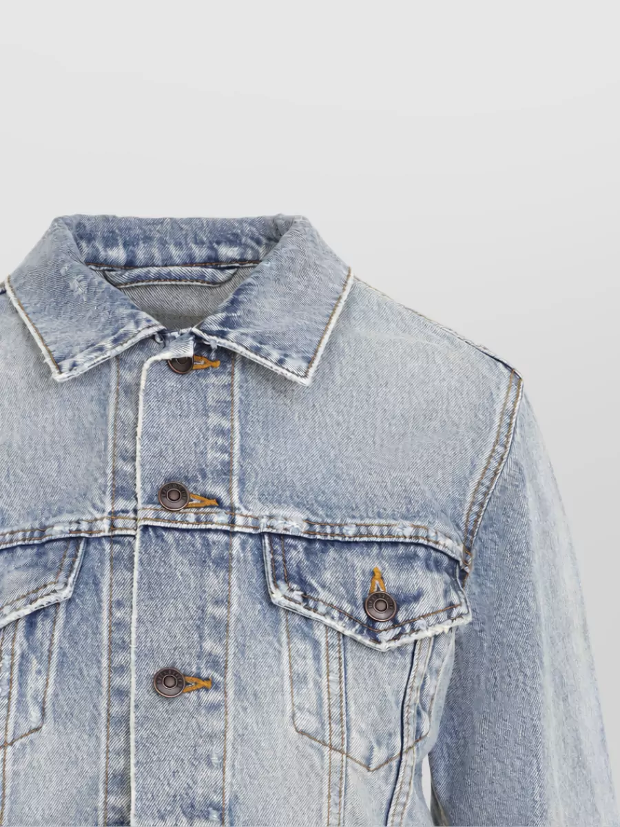 Balenciaga Cropped Denim Jacket