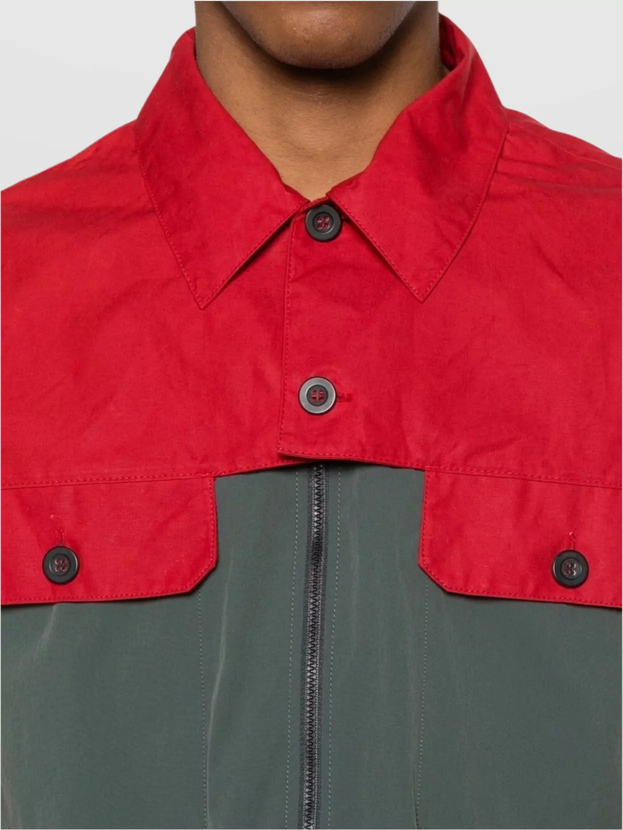 Gr10K Buttoned Collar Jacket With Flap Pockets