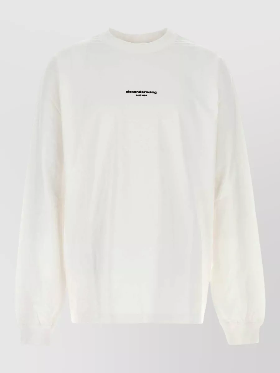 Alexander Wang ribbed long-sleeve logo t-shirt