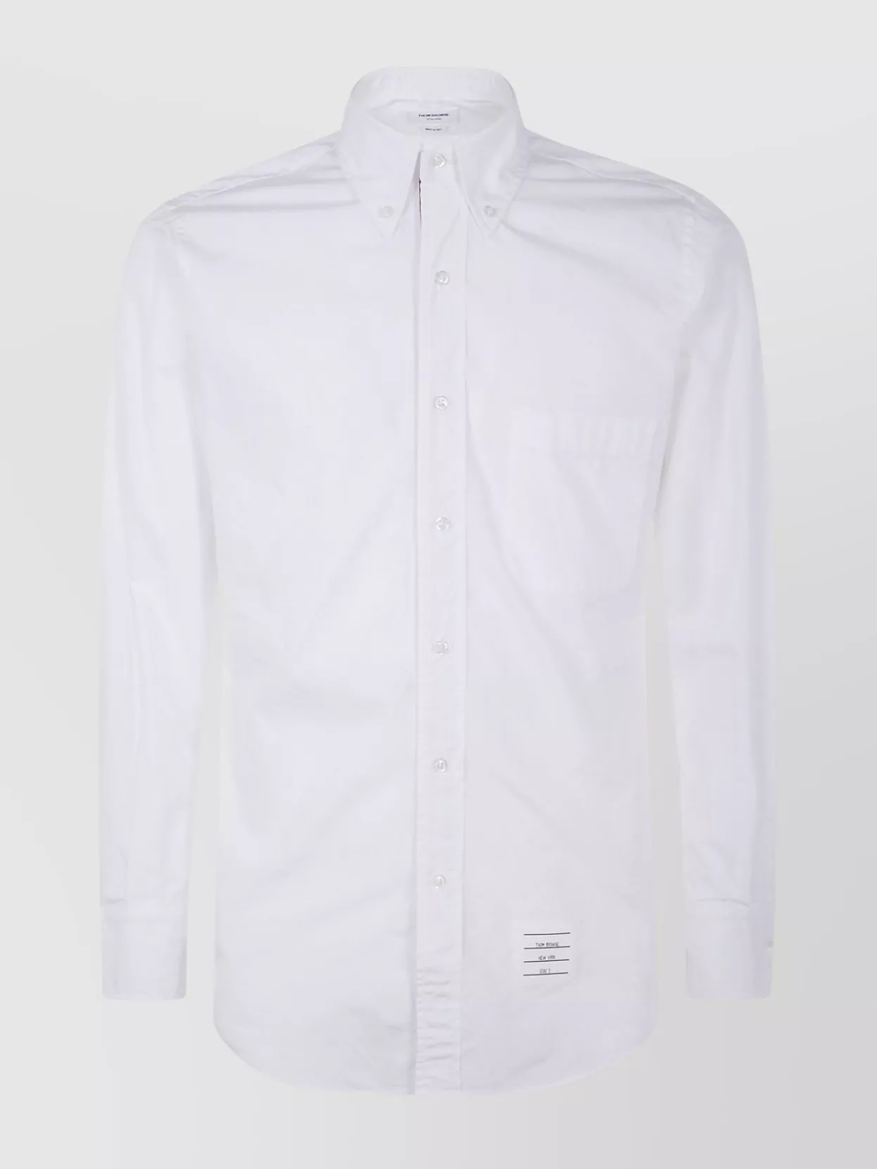 Thom Browne Long-sleeve Button-down Oxford Shirt In White