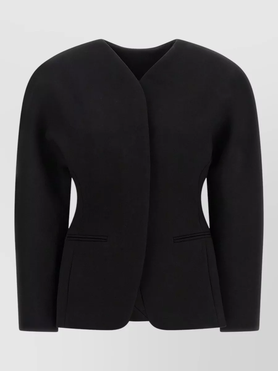 Jacquemus la veste ovalo v-neck tailored blazer
