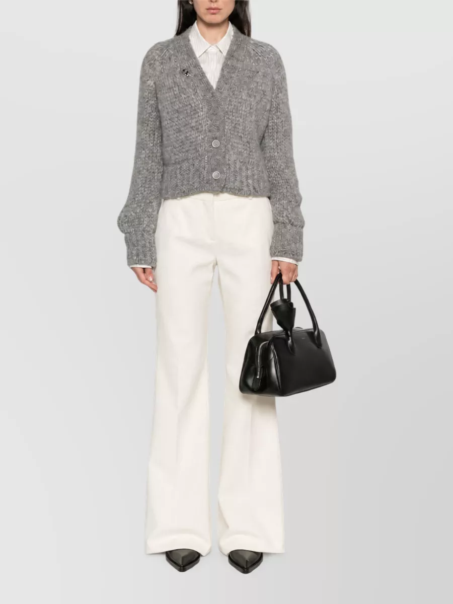 Ermanno Scervino Virgin Wool Flared Trousers