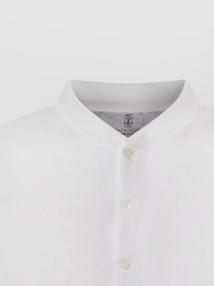 Brunello Cucinelli Mandarin Collar Shirt Long Sleeves