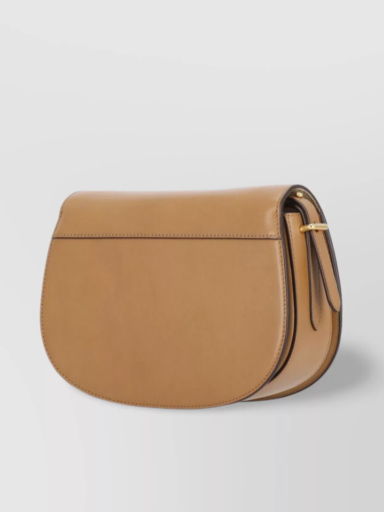 Ralph Lauren Smooth Leather Shoulder Bag With Adjustable Strap In Nude