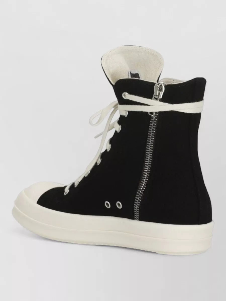 Rick Owens Drkshdw Canvas High-Top Sneakers
