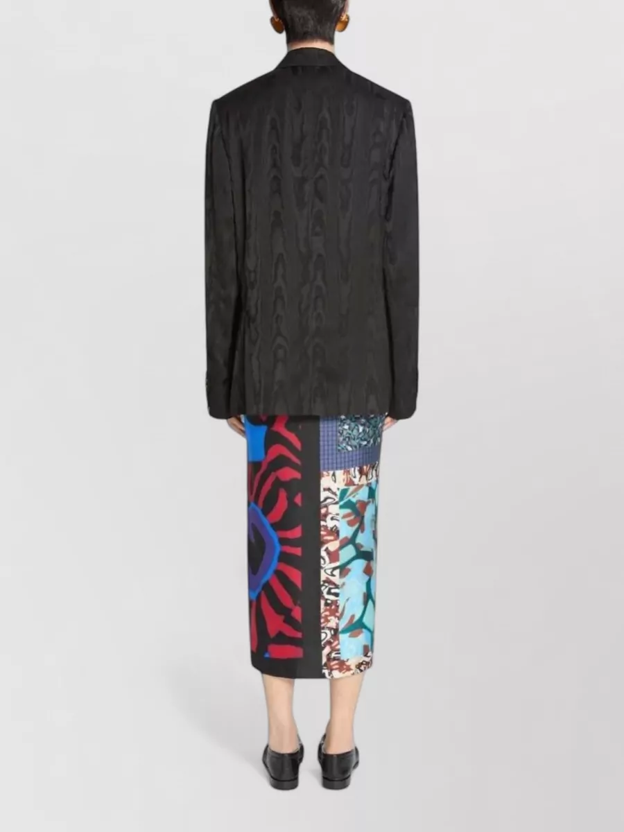 Dries Van Noten Double-Breasted Moiré Blazer