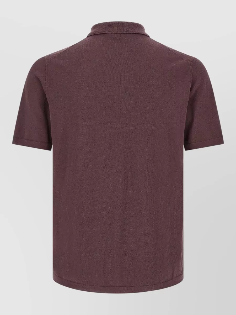 Roberto Collina Knitted Short-Sleeve Polo Shirt