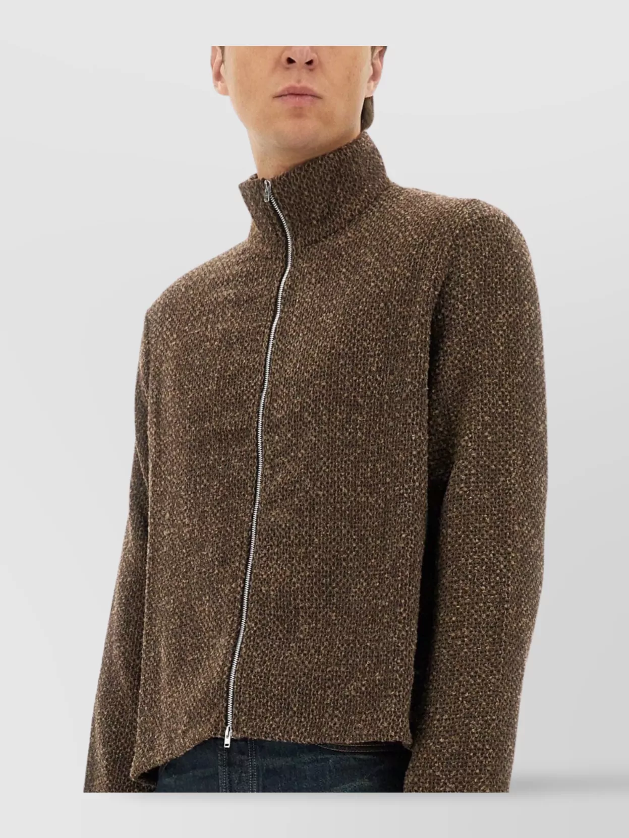 Our Legacy High Collar Long Sleeve Zip Sweatshirt