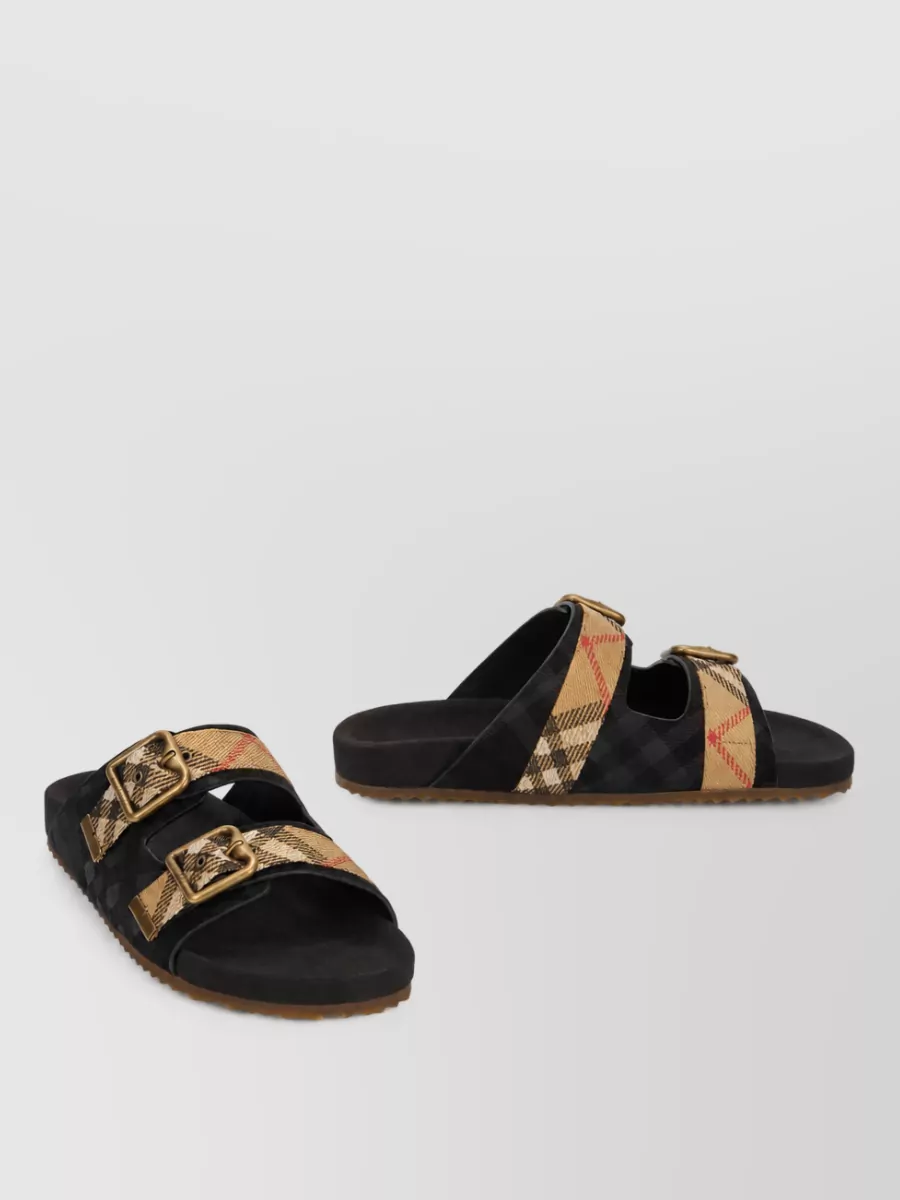 Burberry leather slides