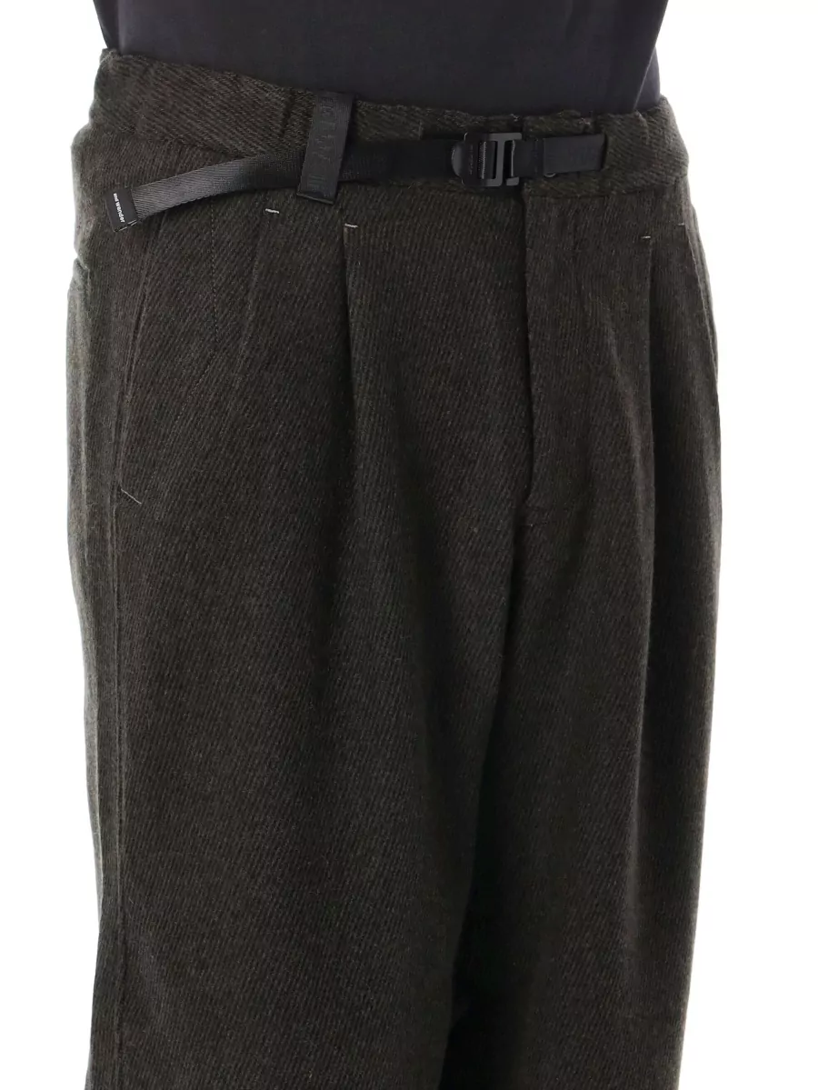 And Wander Wool Cashmere Pleated Wide-Leg Trousers