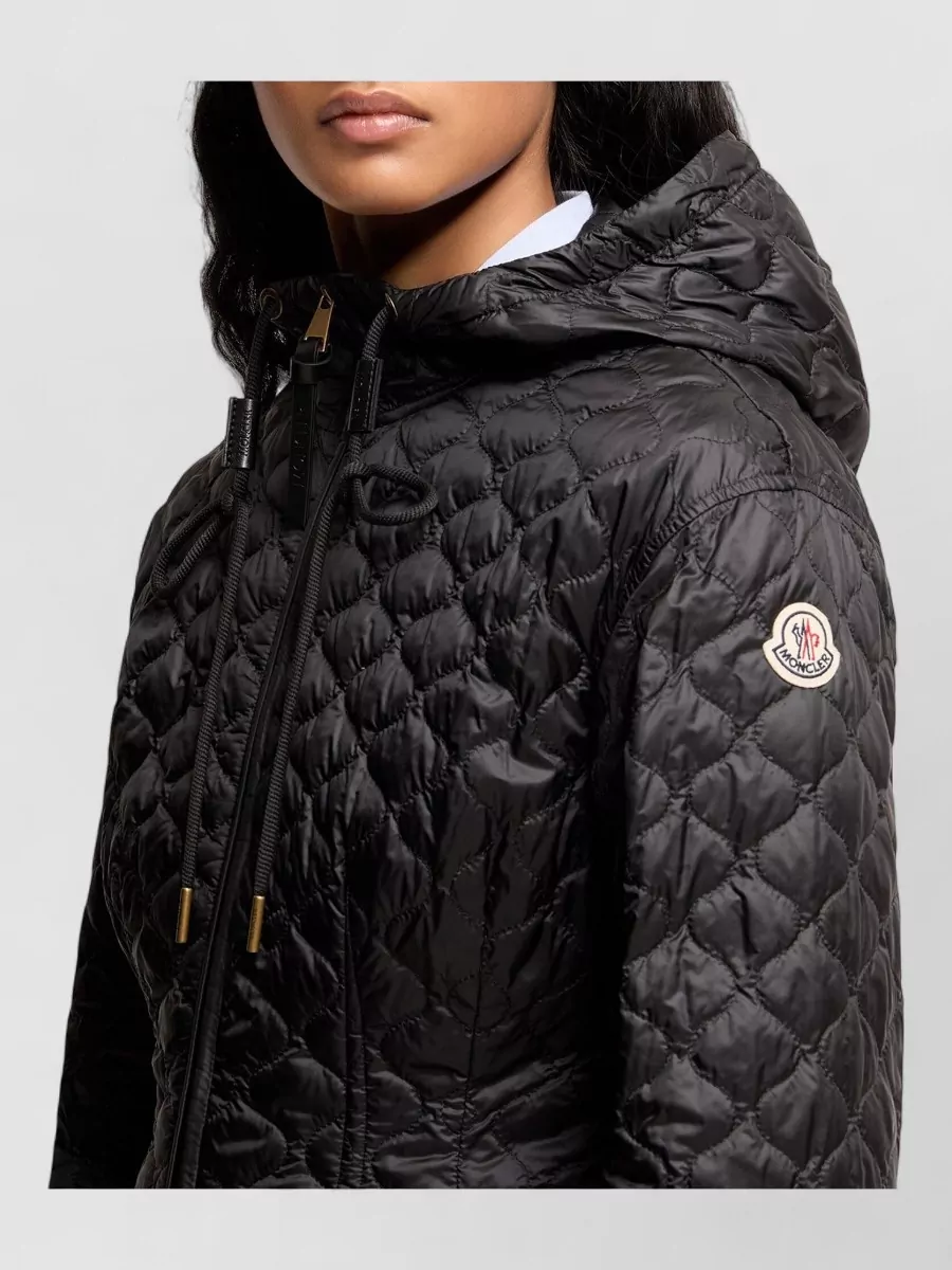 Moncler Hooded Mid-Length Down Coat
