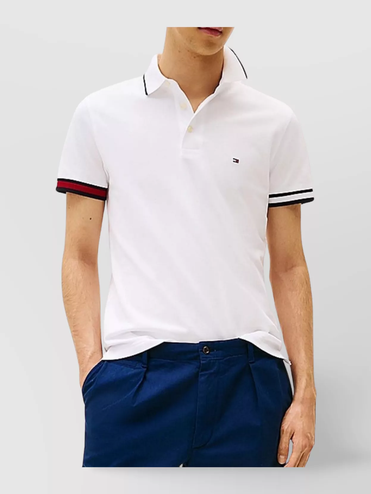 Tommy Hilfiger Slim Fit Polo Flag Cuff