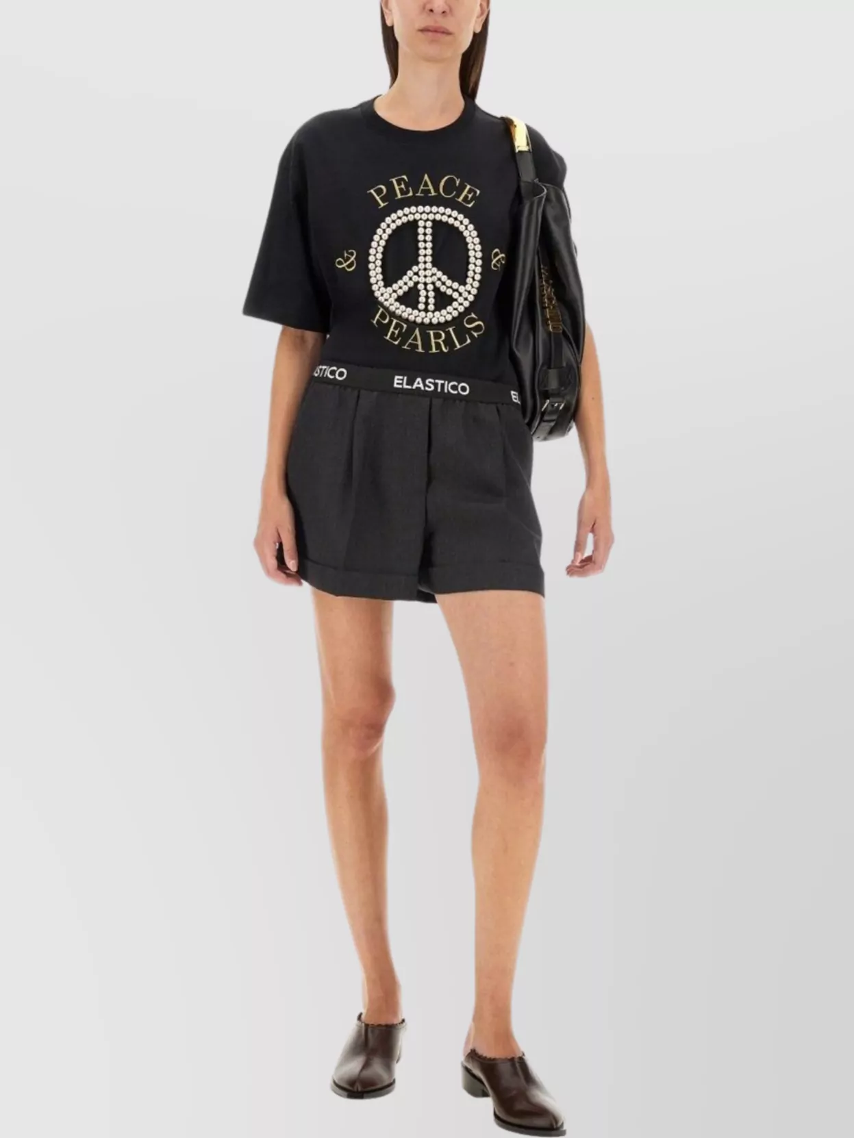 Moschino Logo Print Cropped T-shirt