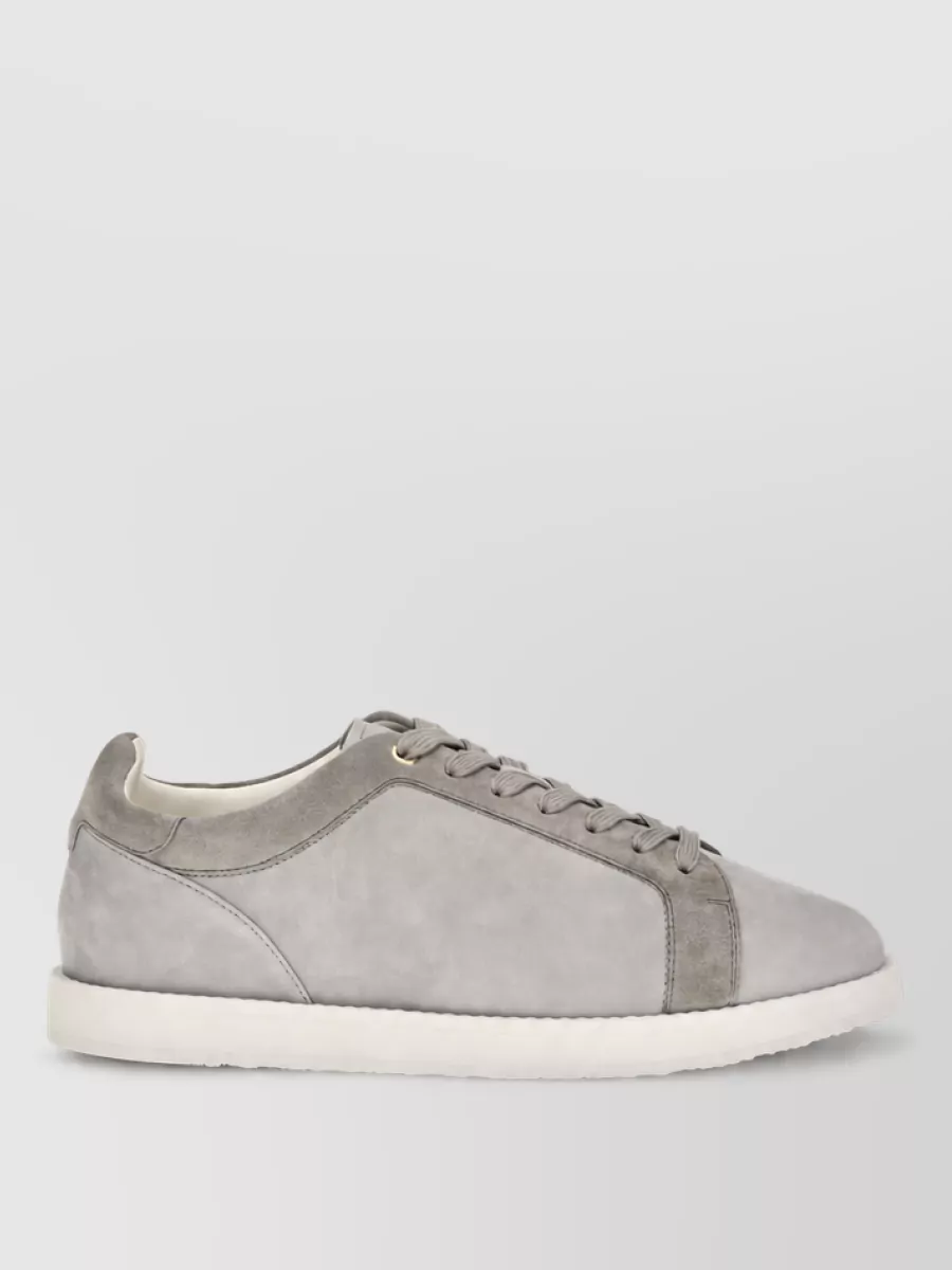 Brunello Cucinelli Suede Leather Lace-Up Sneakers