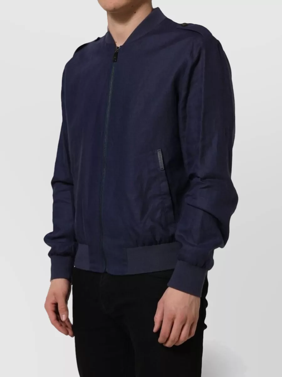 Dolce&Gabbana Linen Single-Breasted Bomber Jacket