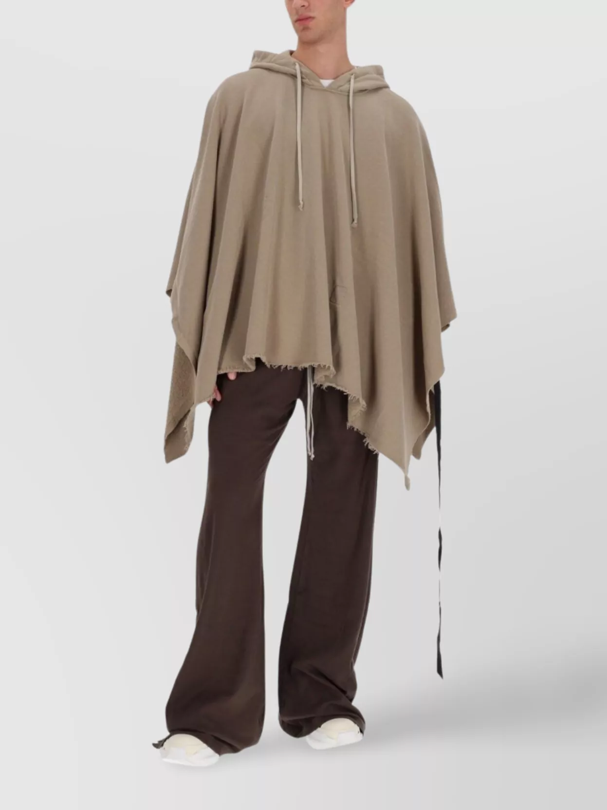 Rick Owens Drkshdw Wide Leg Trousers Side Buttons In Brown