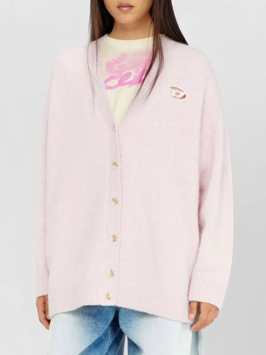 Diesel Chunky-Knit Relaxed-Fit V-Neck Cardigan