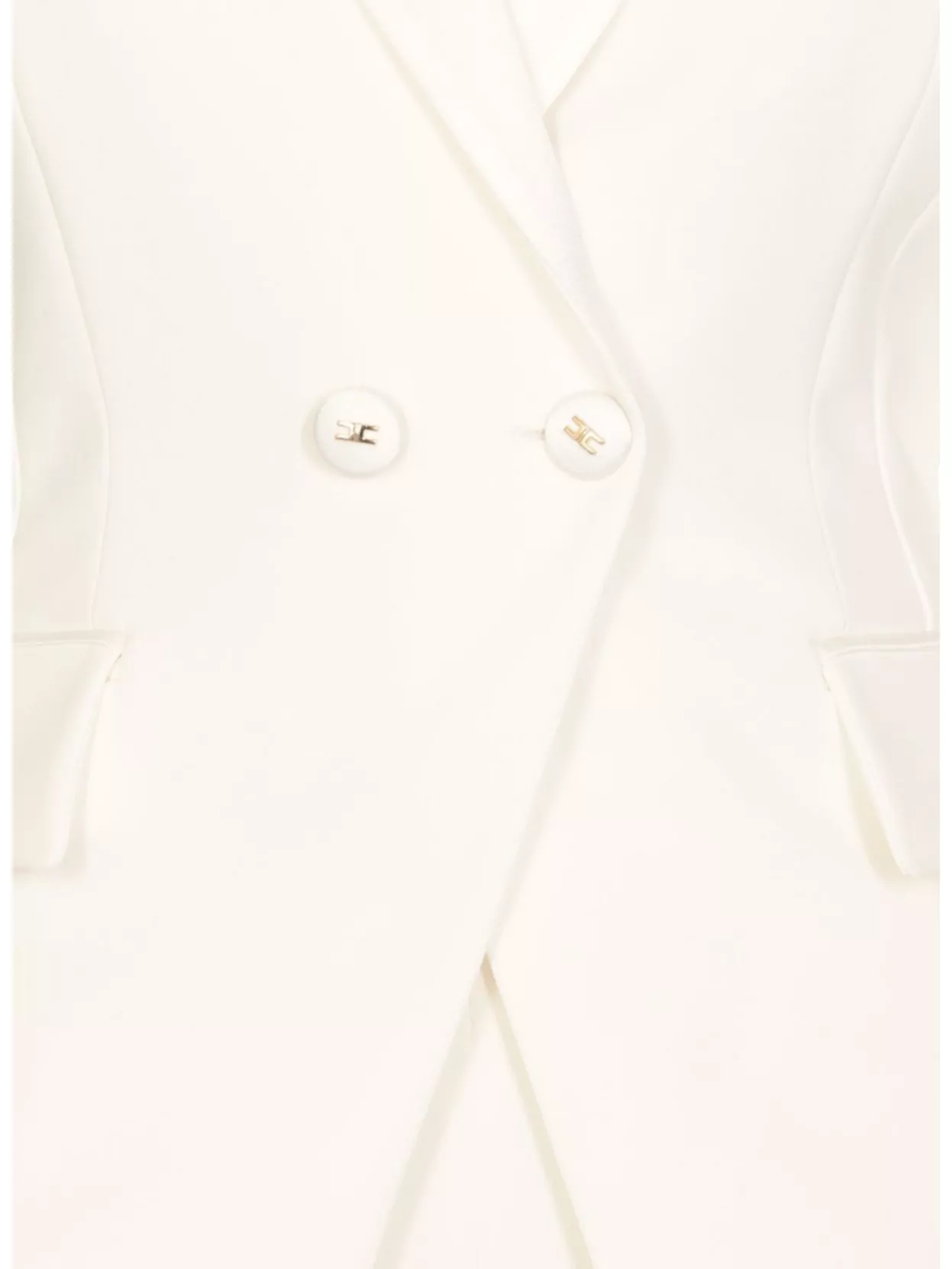 Elisabetta Franchi Double-breasted Blazer With Button Detailing In White