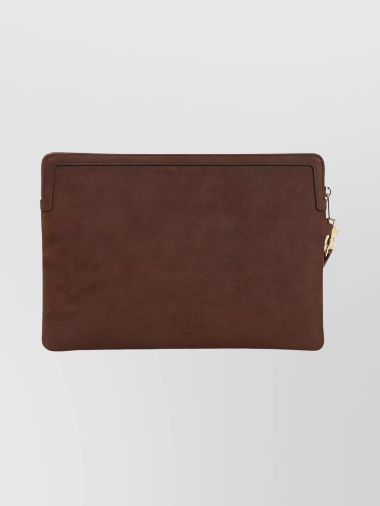 Celine Small Wrist Pouch Featuring Gold Hardware In Brown