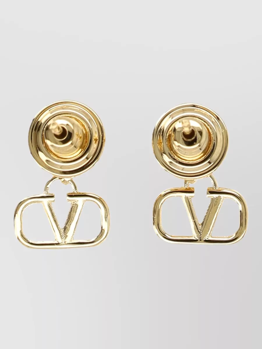 Valentino Garavani Crystal-Embellished Logo-Print Earring
