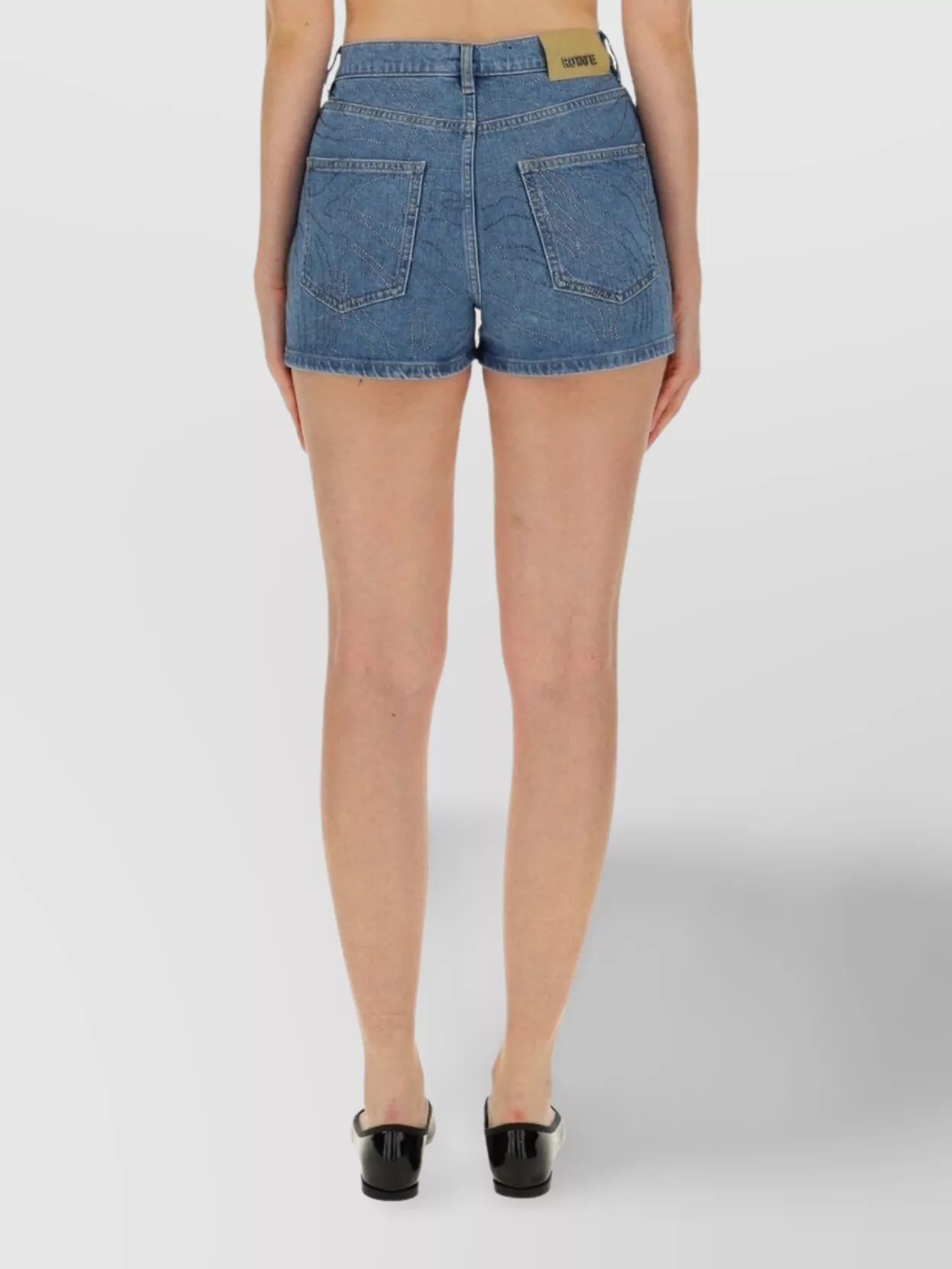 Rotate Birger Christensen Denim Shorts Belt Loops