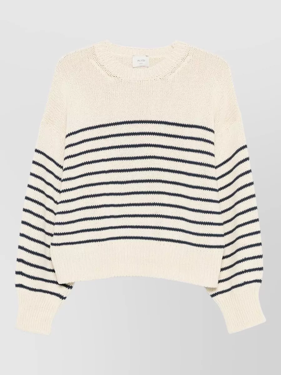 Alysi Striped crewneck jumper