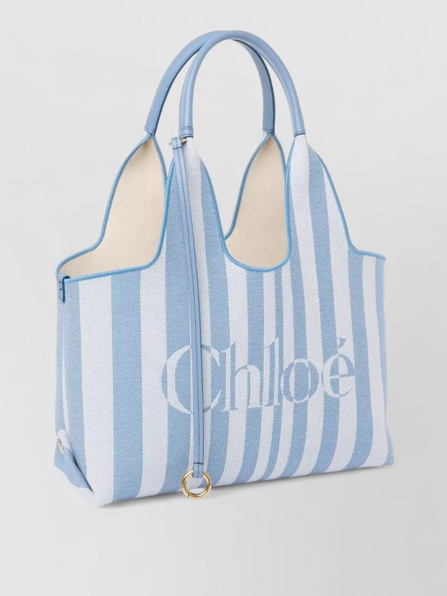 Chloé Woody Fabric Beach Bag