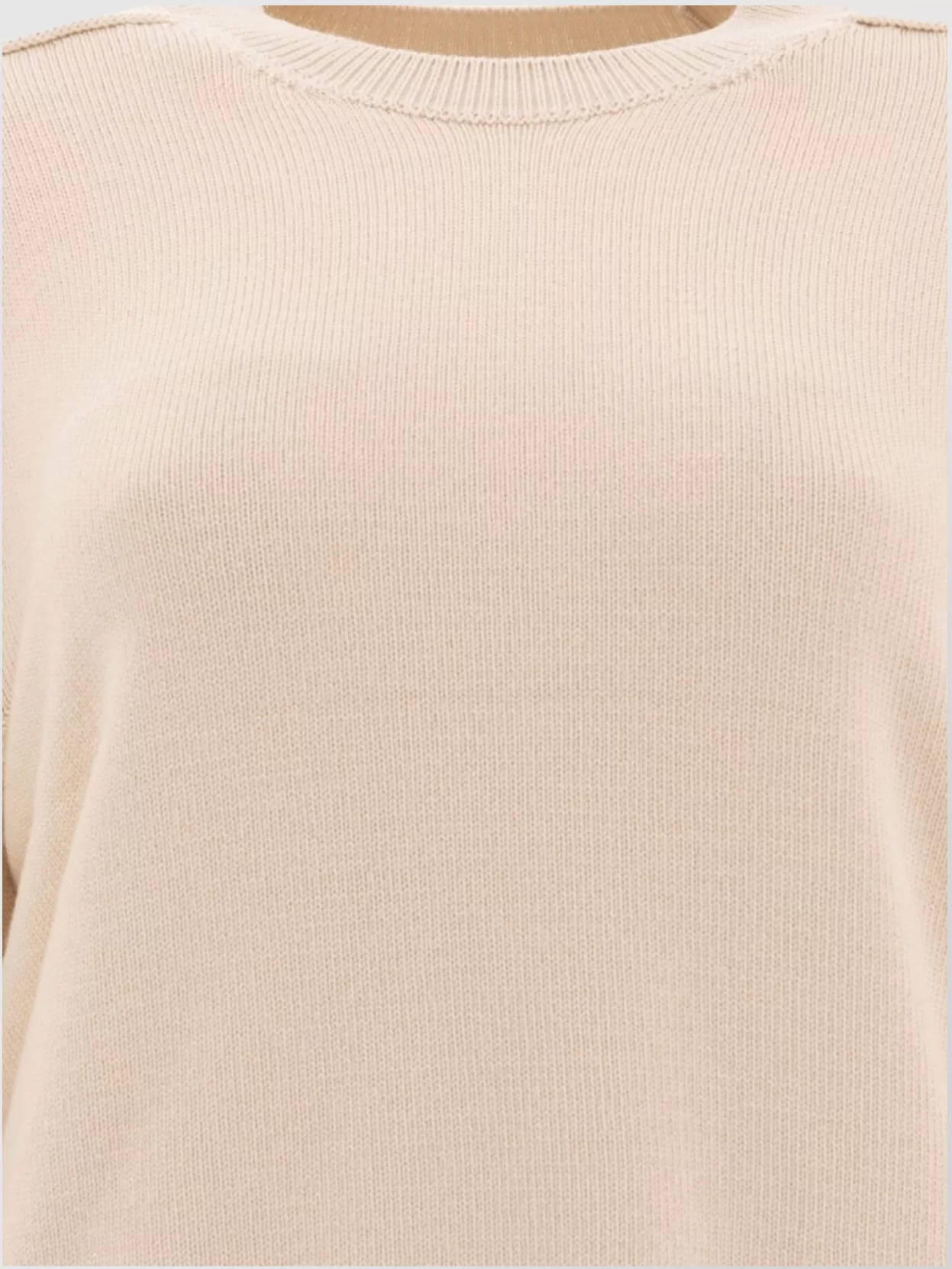 Burberry Wool Crew Neck Sweater Knitwear Beige In Neutral