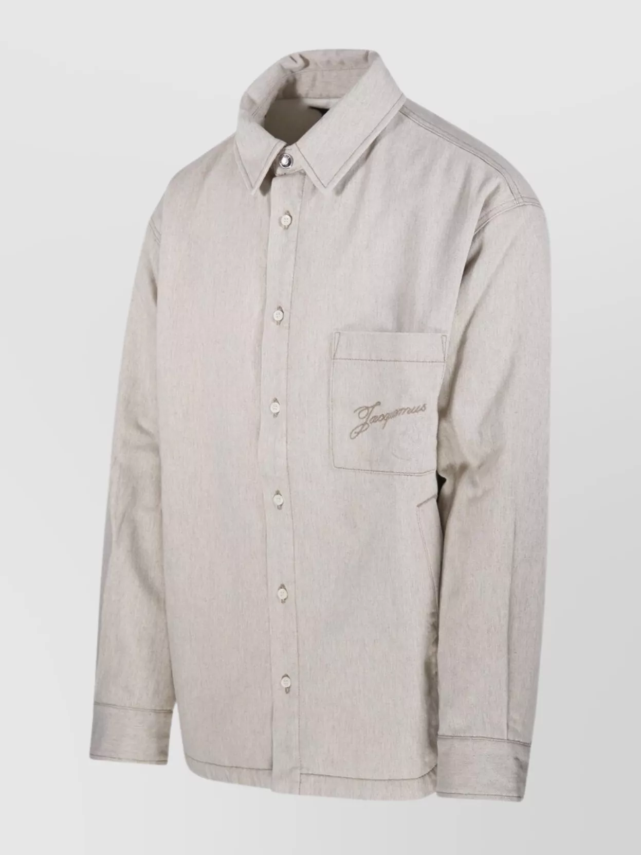 Jacquemus Long Sleeve Button-Down Shirt Front Pocket