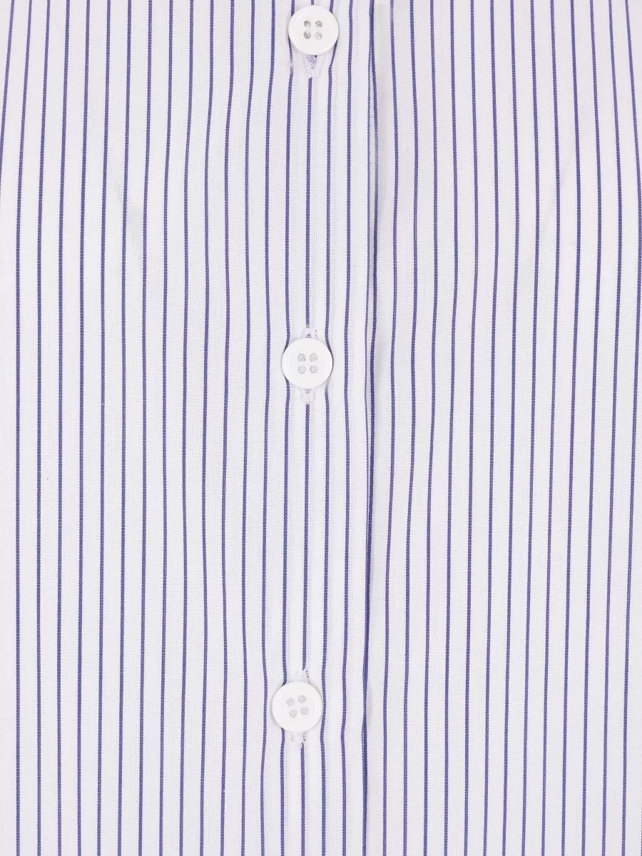 Niccolò Pasqualetti Striped Ruffled Short-Sleeve Shirt