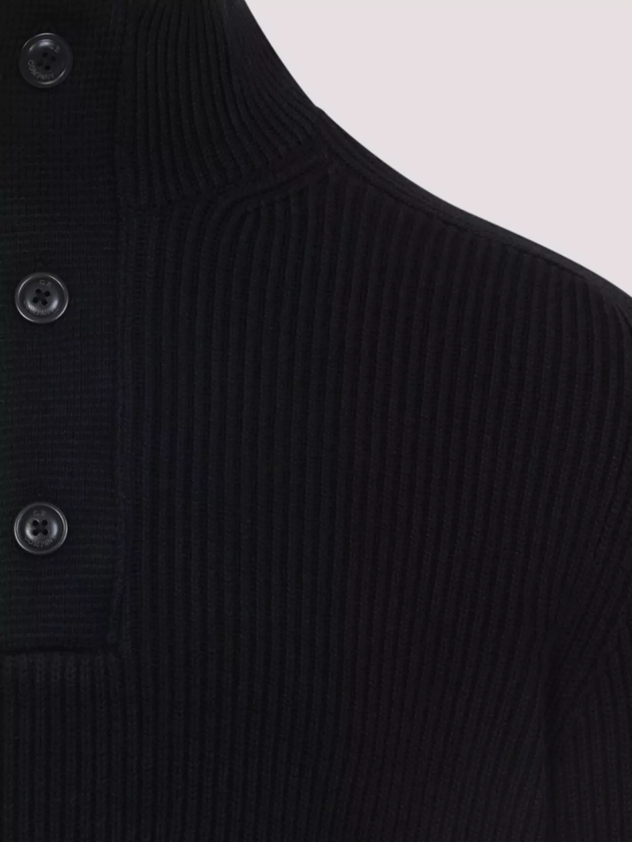 C.p. Company Knit Polo Collar Arm Pocket
