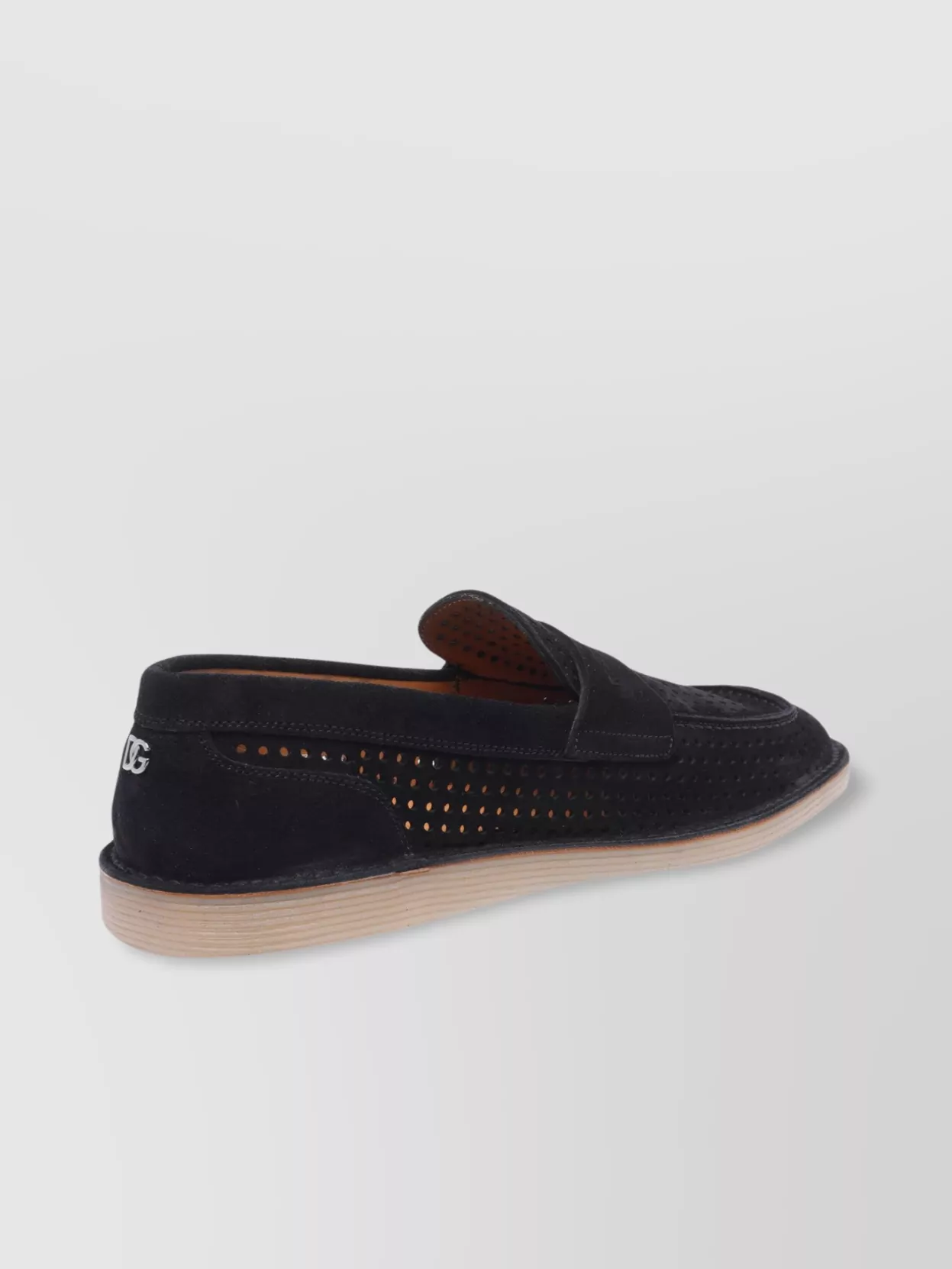 Dolce&Gabbana Perforated Suede Leather Loafers