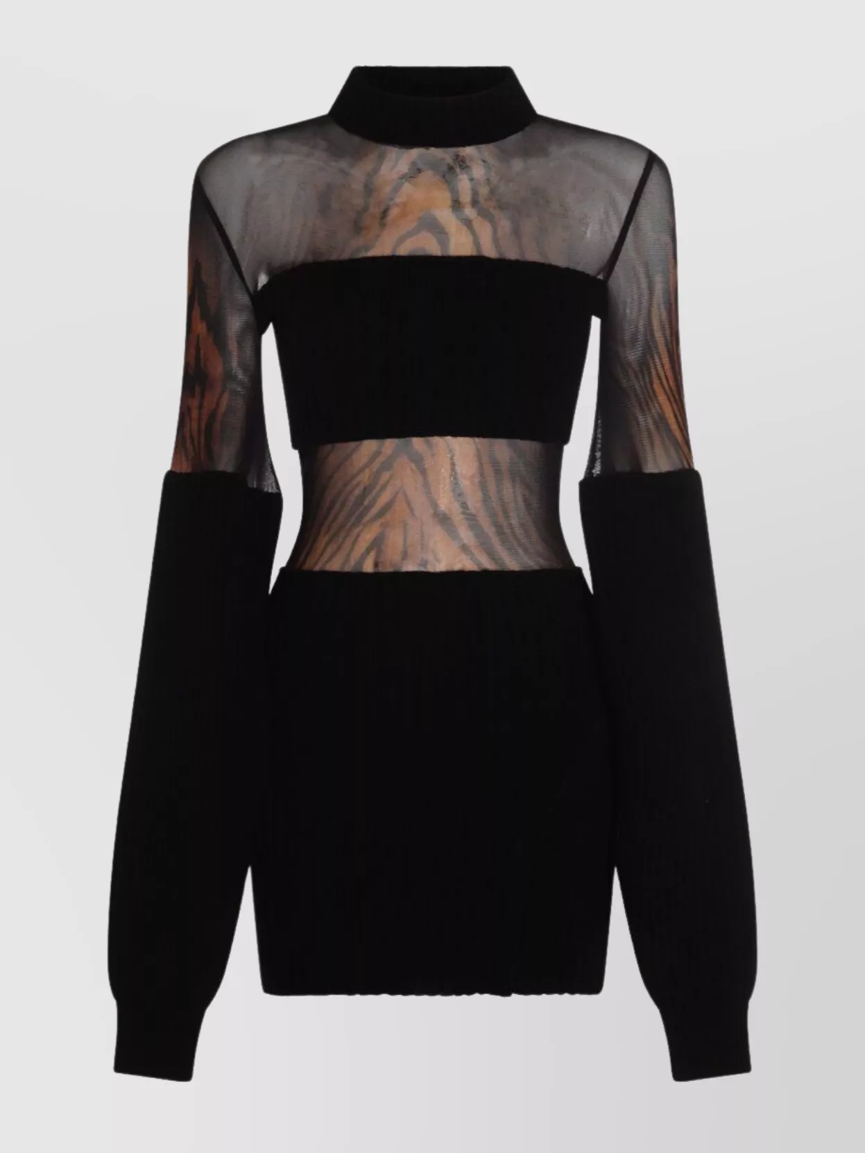 Jean Paul Gaultier Knee Length Dress Fitted Silhouette In Black