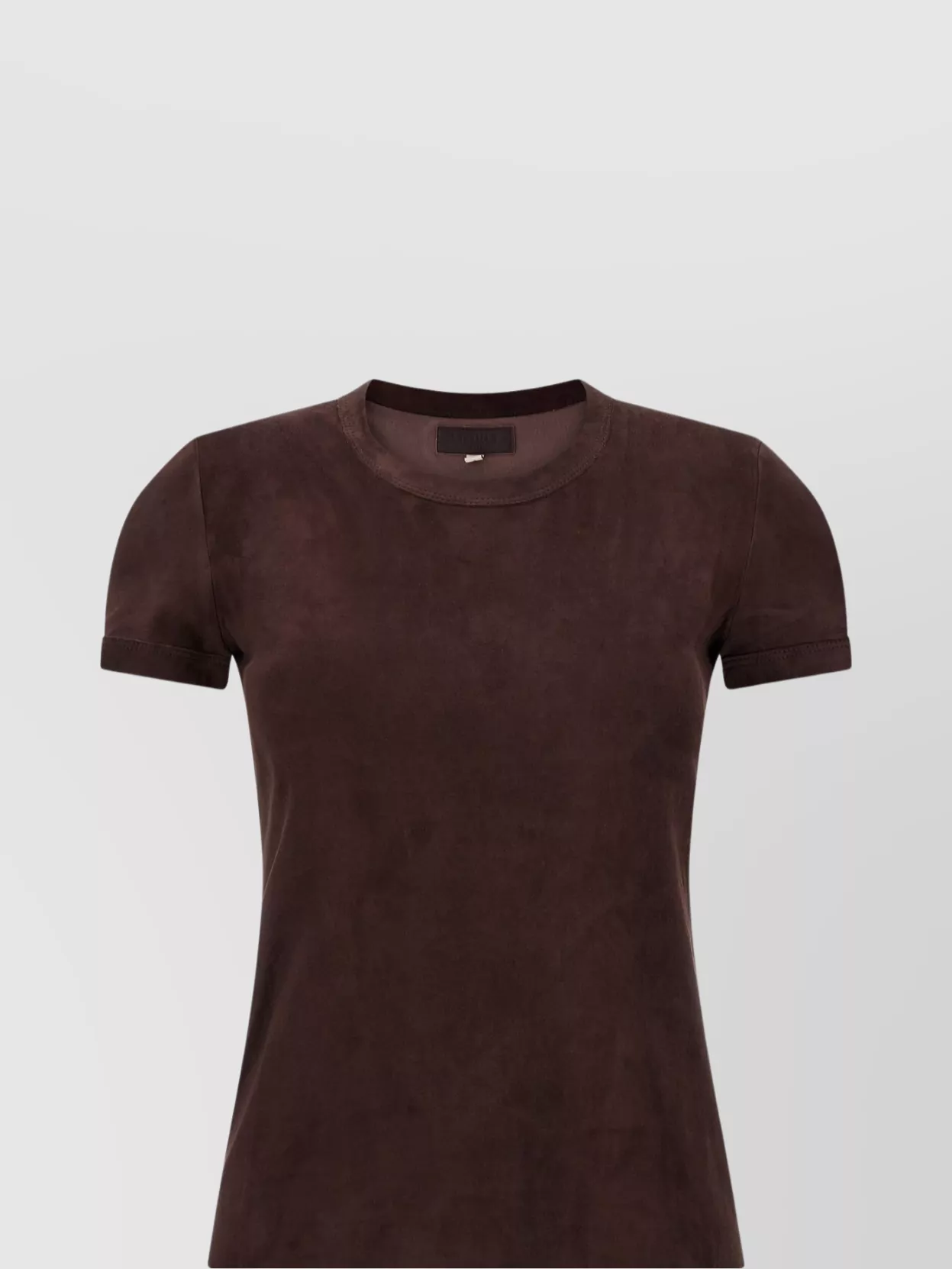 Stouls Fitted Crew Neck Short Sleeve T-shirt In Brown