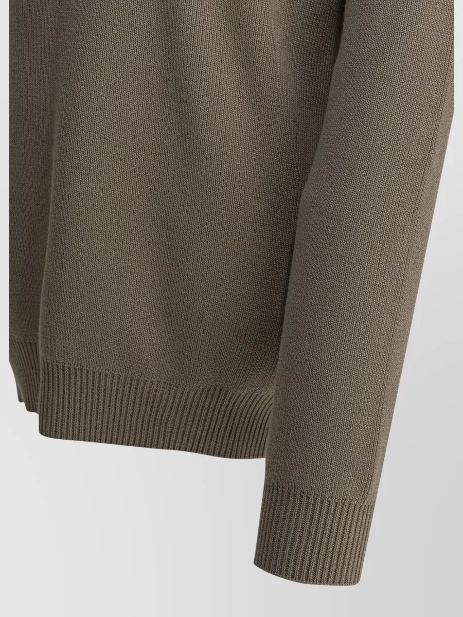 Golden Goose Crew Neck Knitwear Embroidered Detail Ribbed Texture