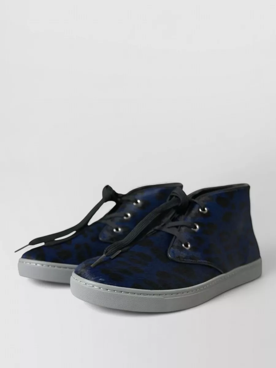 Dolce&Gabbana calf hair leather mid top sneakers