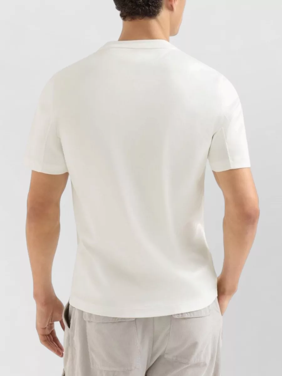 Brunello Cucinelli Cotton Logo Print Short Sleeve T Shirt