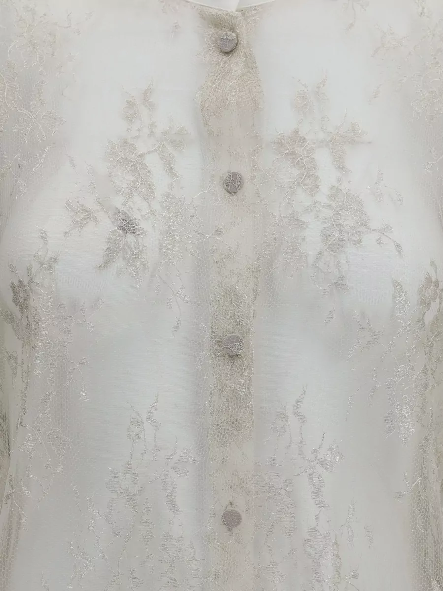 Tom Ford Floral-Embroidered Lace Shirt