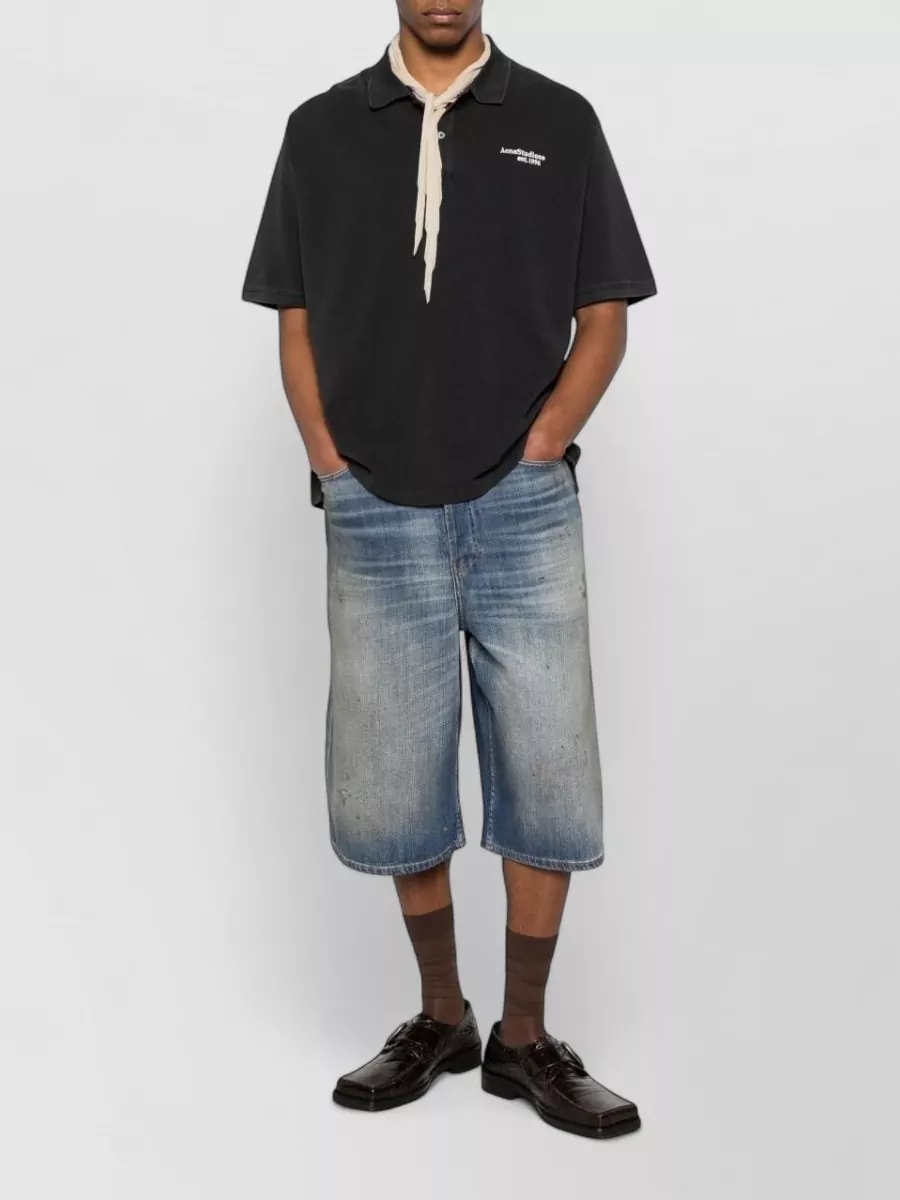 Acne Studios Cotton Relaxed-Fit Short-Sleeve Polo Shirt