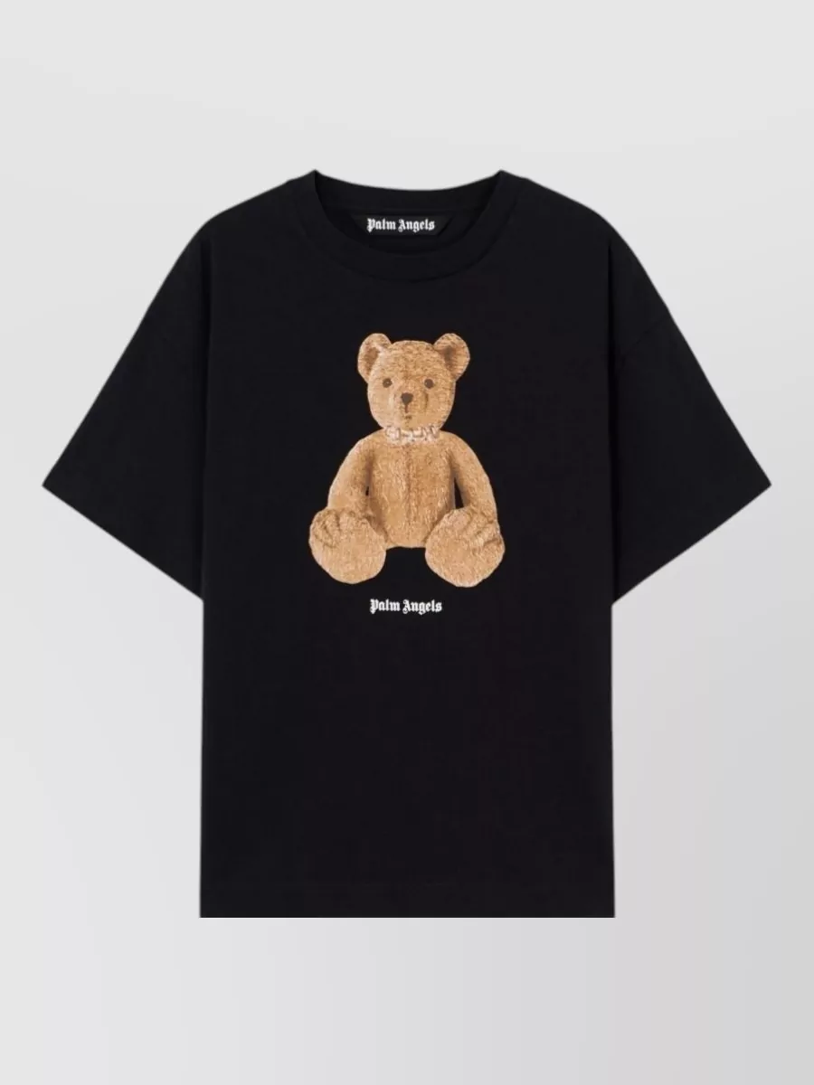 Palm Angels cotton bear print regular-fit t-shirt