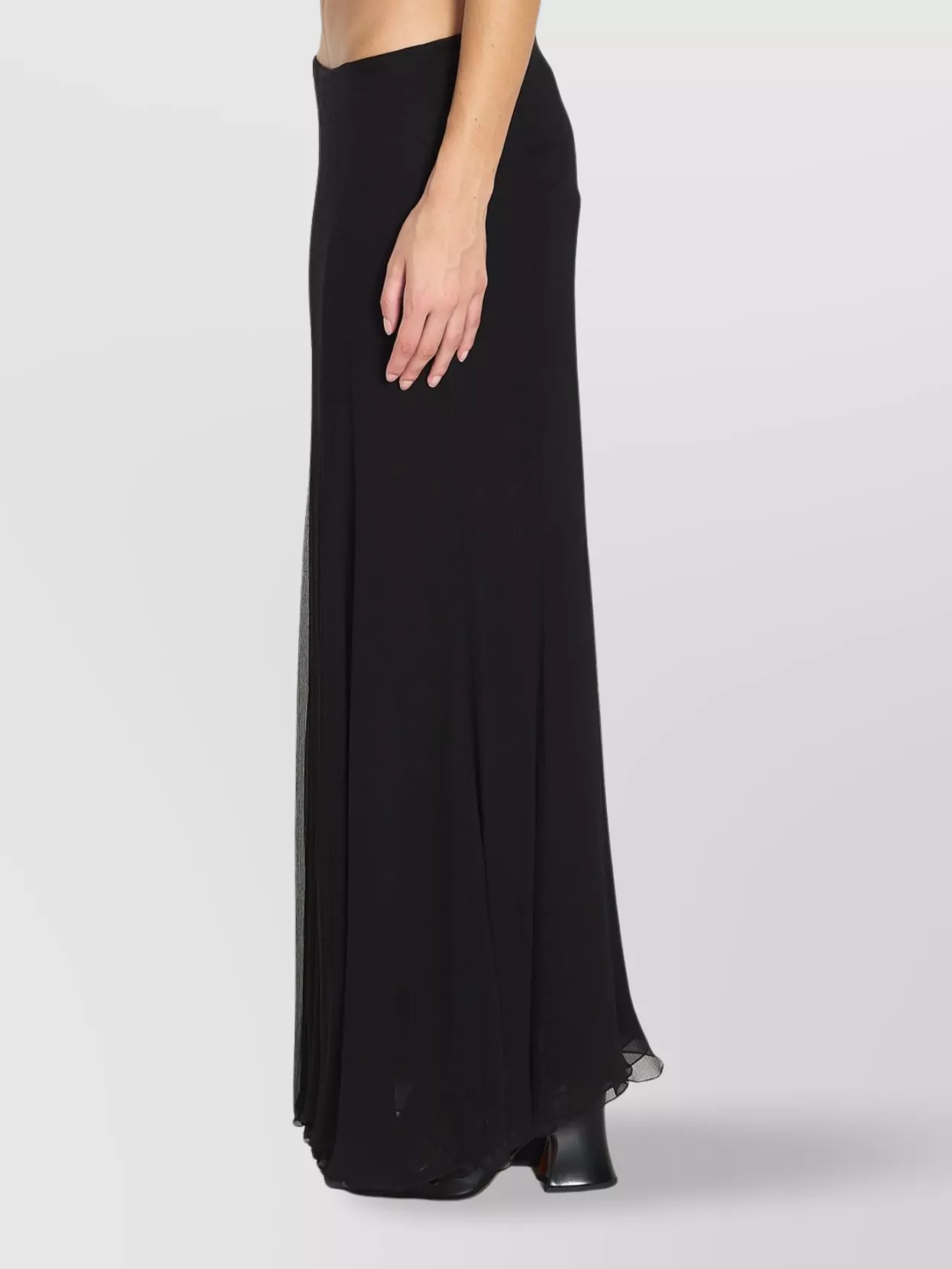 Chloé Floor-Length Gathered Silk Muslin Skirt