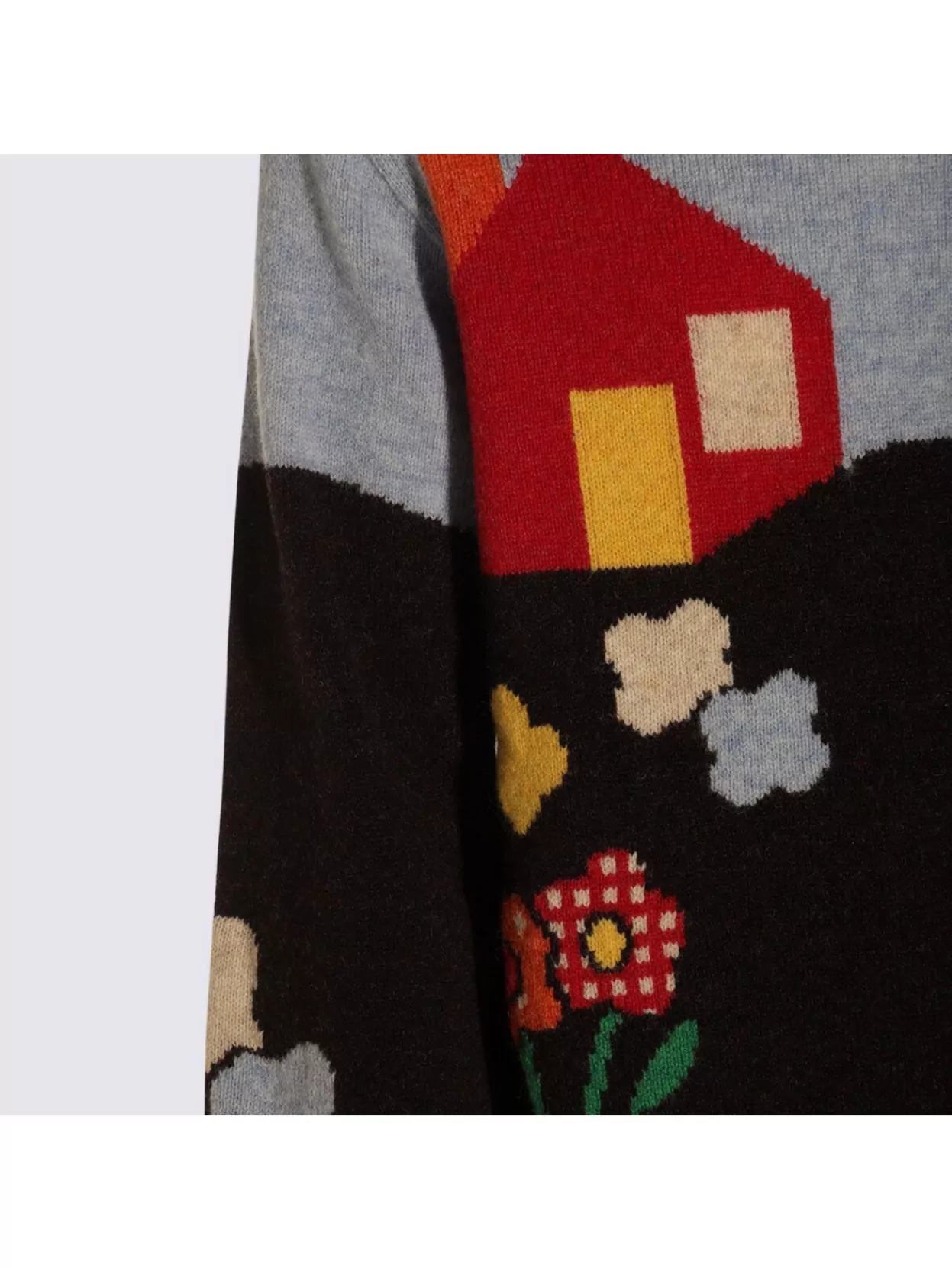 Moschino Ribbed Crewneck Sweater Graphic Pattern