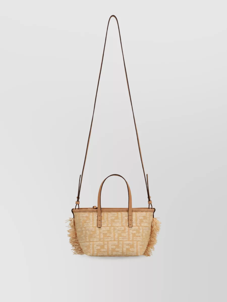 Fendi mini leather beach bag