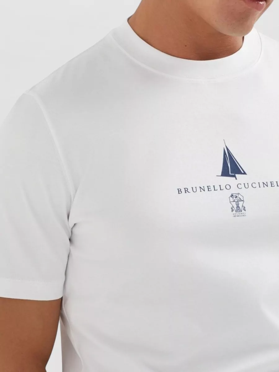 Brunello Cucinelli Short Sleeve Crew Neck Jersey T Shirt