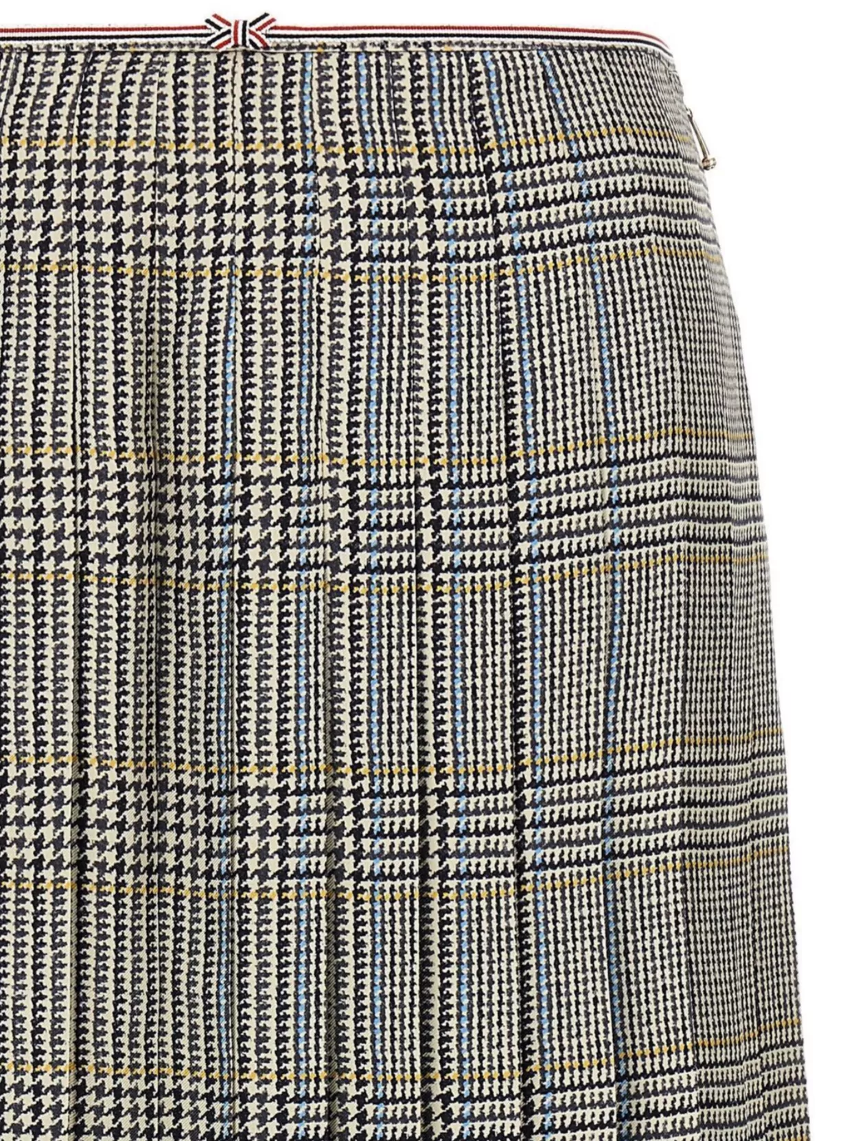 Thom Browne High-Waisted Checkered Pleated Skirt Design