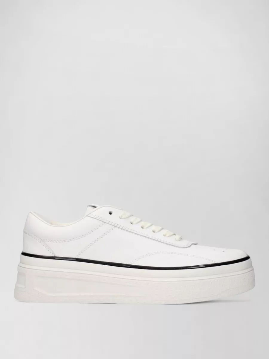 Jil Sander Leather Platform Low-Top Sneakers