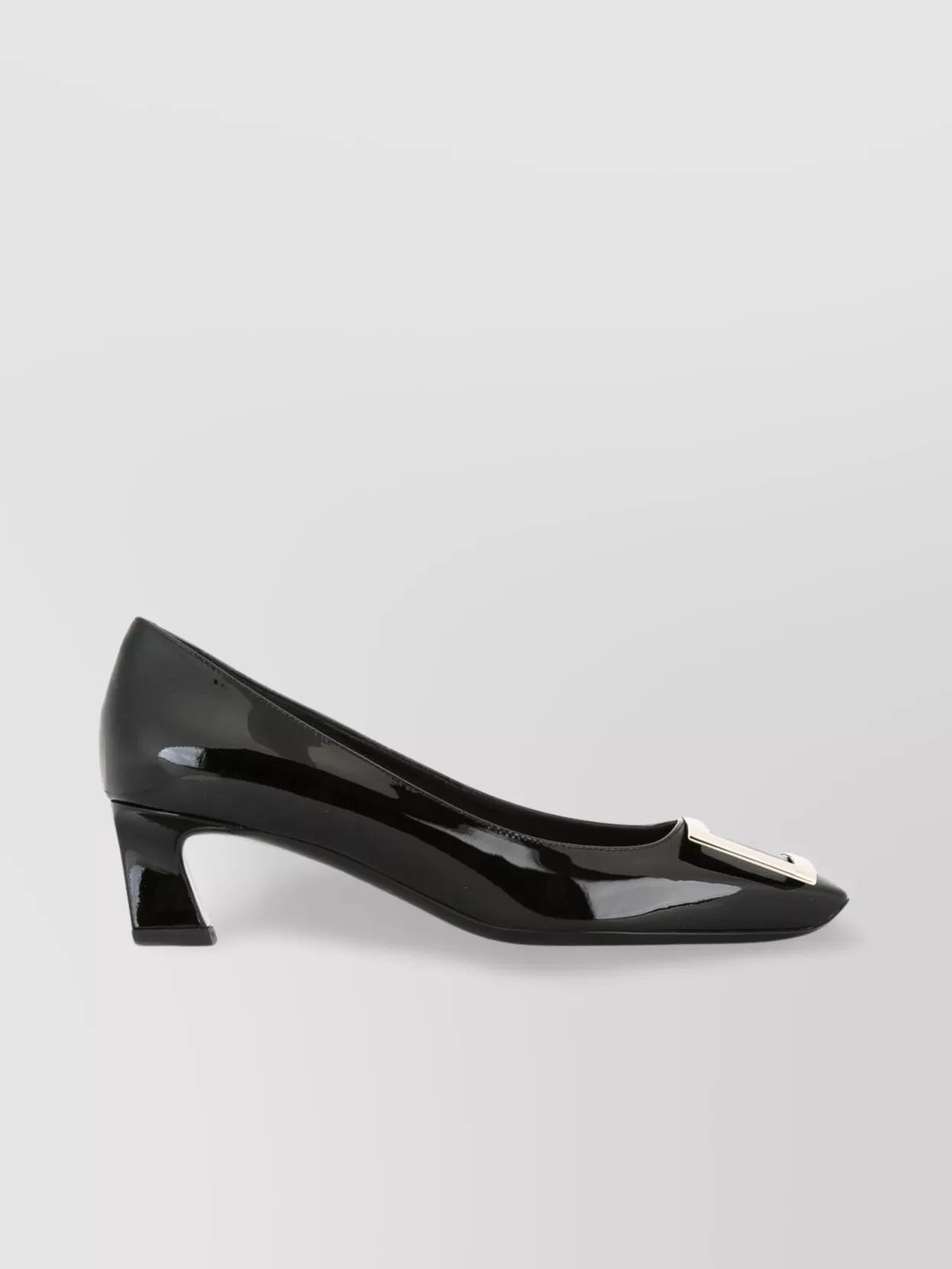 Roger Vivier Square Buckle Pumps In Patent Leather