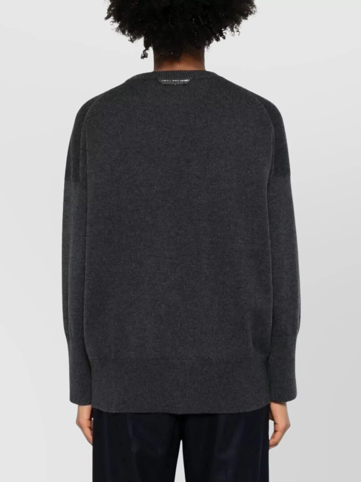 Brunello Cucinelli Cashmere Sweater With Shiny Detail Clothing In Black