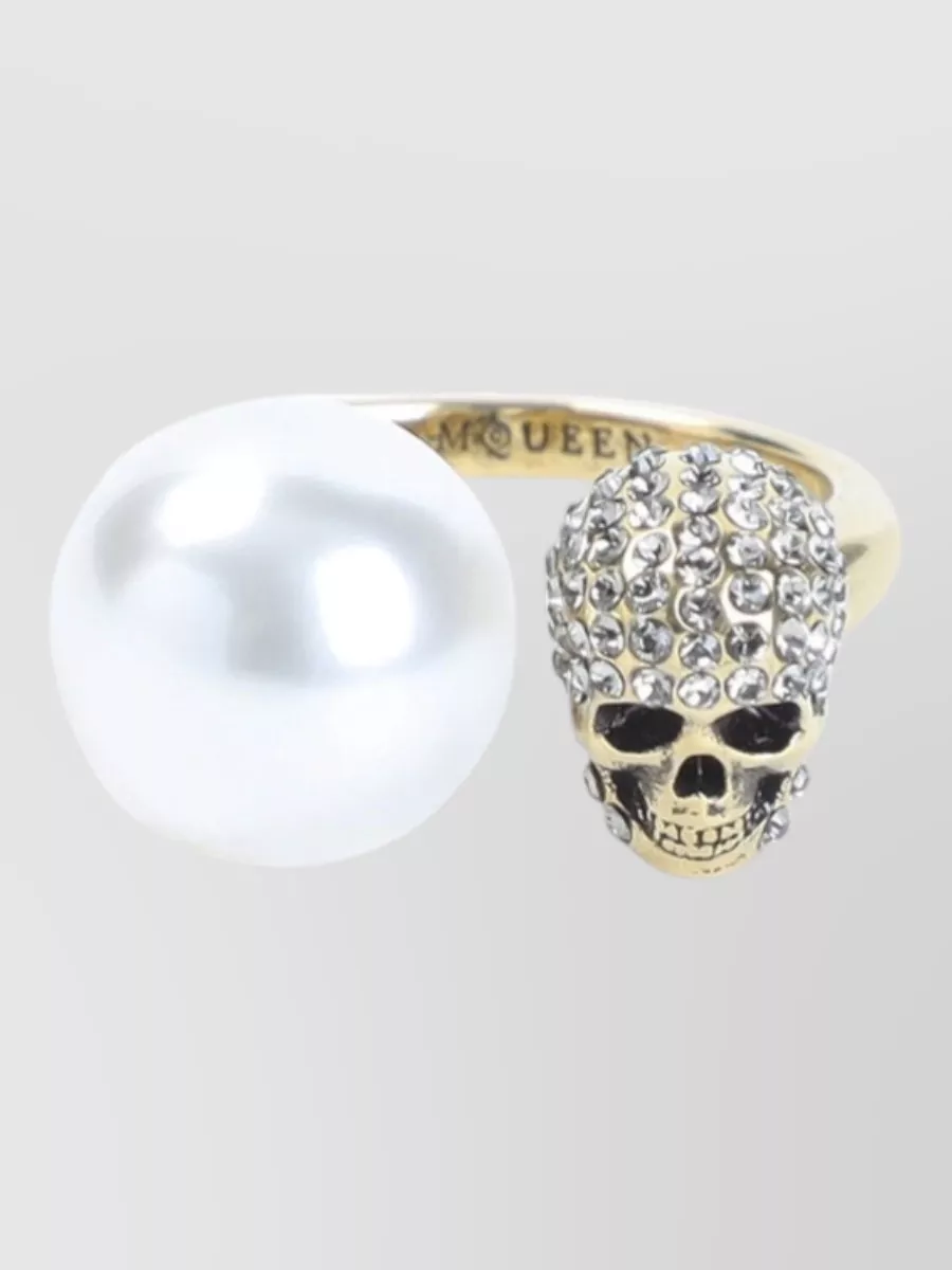 Alexander Mcqueen Brass Skull Ring